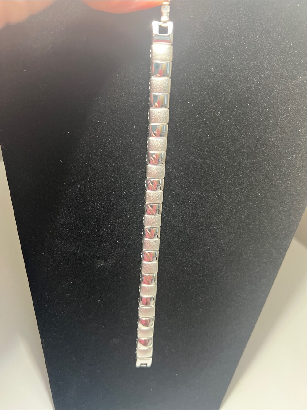 Sleek Silver-Tone Link Bracelet - Estate Vintage
